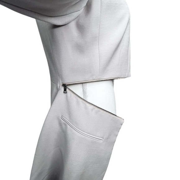 BCBGMaxAzaria NWT DerekCutaway Blazer in Light Stone Size X-Small - Picture 5 of 13